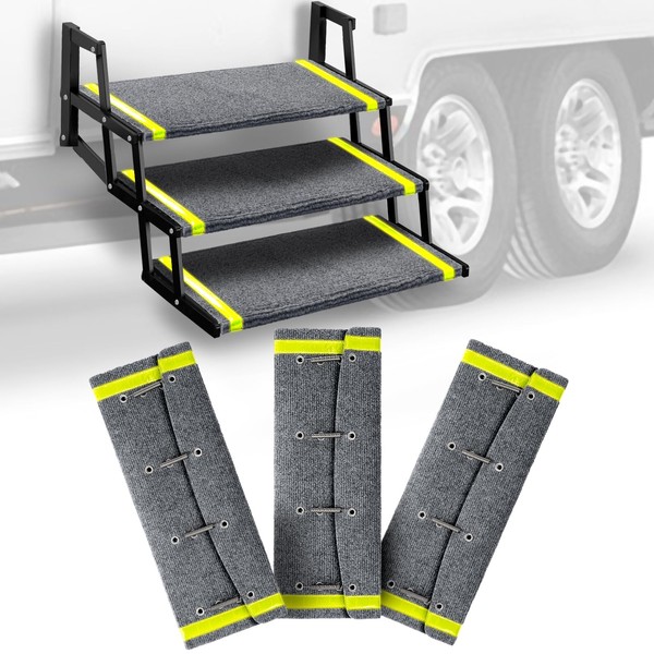 HOMEE 3 Packs RV Step Covers with Glow in Dark