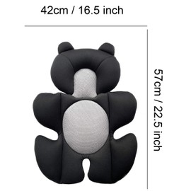 Storchenbeck Baby Car Seat Cushion Car Seat Insert Seat Covers Universal for Pushchair Car Seat High Chair (Black)