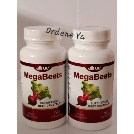AllNue Natural 2 Mega Beets Super Food Capsulas Energy Beetroot Bones Antioxidant Remolacha