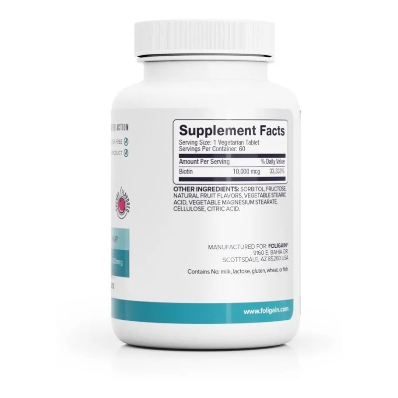 Foligain Biotina Rápida Disolución 000mcg Tabletas Cereza