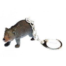 Miniblings Bear Key Ring Chain Forest Animal Brown Teddy Dark