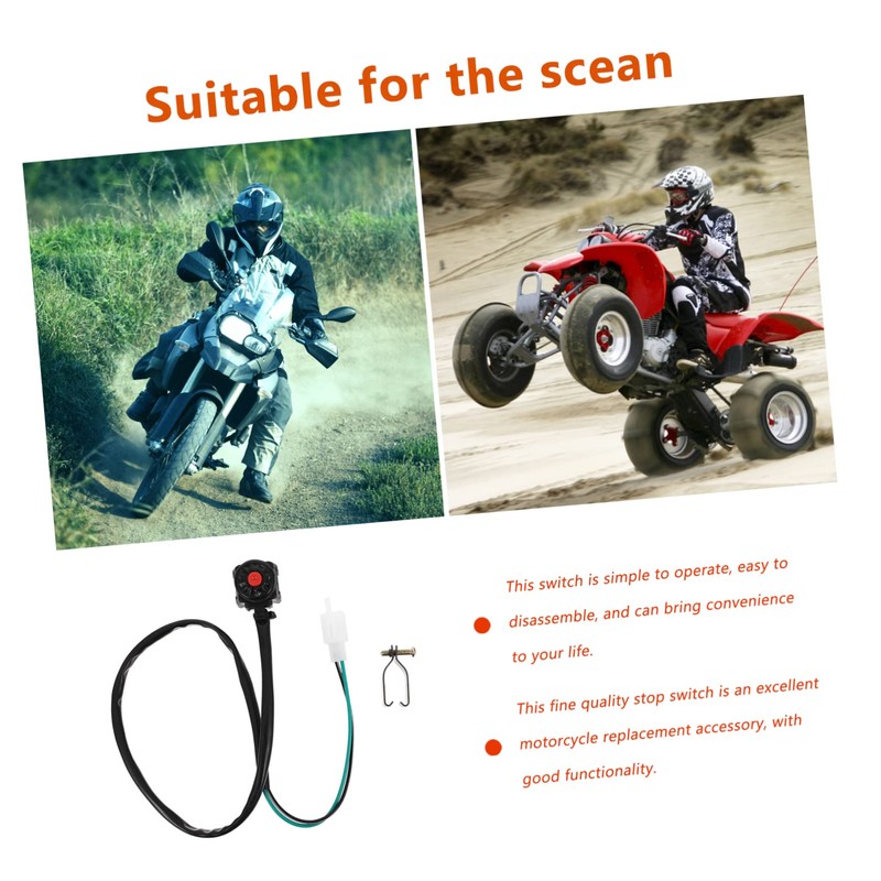 NOLITOY 2pcs Motorcycle Starter Kill Switch Button for ATV Dirt