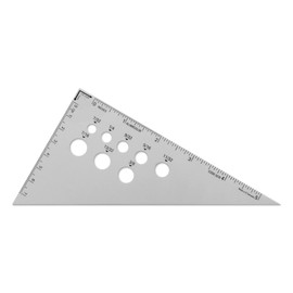 Alumicolor Aluminum 6 Inch Calibrated Drafting Triangle, 30/60/90 Degree