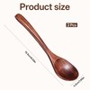 2 PCS Wooden Spoon for Eating, 6 Inch Long Small