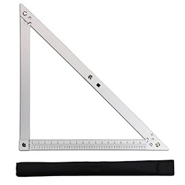 Drywall Triangle Ruler Folding Aluminium Frame Construction Tools Speed Combination 24 Inches in Framing Roofing Stair Work Woodworking Movable Right Angle 90°45Degree Angle Ruler