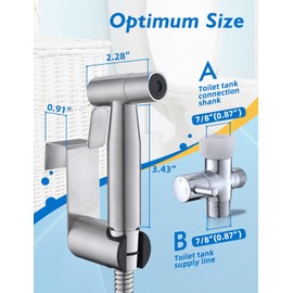 BRITULIF Handheld Bidet Sprayer for Toilet, Jet Sprayer for Toilet Muslim Shower, Adjustable Cloth Diaper Sprayer Bidets for Attachment Toilet with Bidet Hose for Feminine Wash
