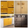sourcing map Round Wood Knobs,15Pcs 45mm Dia Cabinet Furniture Kitchen
