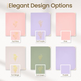 Sooez Aesthetic 3 Ring Binder 1 Inch, Cute Three Round Rings Binders with Pocket, Gold Foil & Metal Corners, Fits 175 Sheets of Letter Size 8.5” x 11” Paperwork, for Women School Home Office Supplies