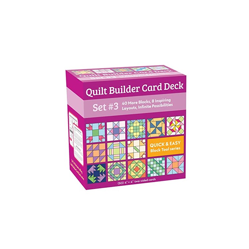Quilt Builder Card Deck Set #3: 40 More Blocks, 8