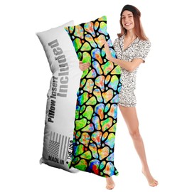 maizi Custom Body Pillow 20x54 Inches Long Body Pillows with Removable Cover, Image of Old Church Bright Beautiful Religious Made in The USA