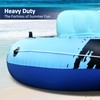 Heavy Duty Double River Tube, 2-Person Inflatable Floating Tube with
