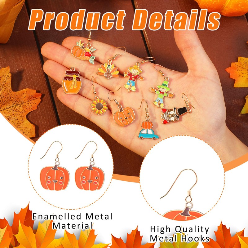 Sasylvia 36 Pairs Thanksgiving Earrings for Women Holiday Earrings Variety