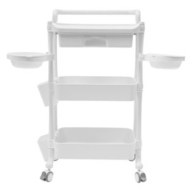 LYNICESHOP Salon Trolley Cart, Mobile Drawer Storage Cart Abs Rolling Salon Equipment Trolley White Mobile Storage Organizer Mobile Spa Trolley Storage Cart Facial Machines for Salon Medical