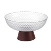 HOMTERN Fruit Bowl Comes with Draining Dase Fruit Dasket,Transparent Fruit