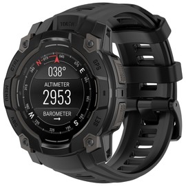 Gheper Sport Band Compatible with Garmin Instinct 3 45mm/50mm SOLAR/AMOLED Soft Silicone Adjustable Watch Band Replacement Strap Bracelet Wristband