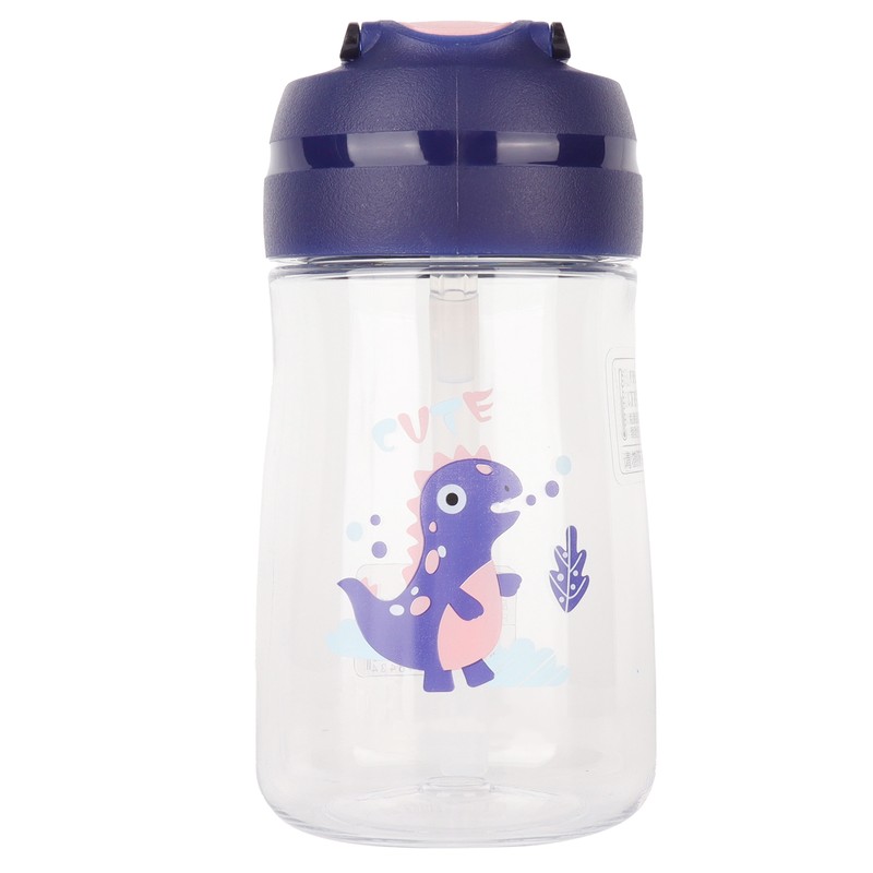 420ml Water Bottle Portable Cute Cartoon Straw Cup Drinking Bottle