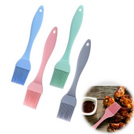 Heanvmyss Silikon Backpinsel,4 Stück 17cm Silikonpinsel,Backbürste,Küche Pastry Brush,Grillbürste Pinsel,Basting Gebäckbürste,Spülmaschinengeeignet,Grillpinsel für BBQ,Rühren,Backen,Kochen