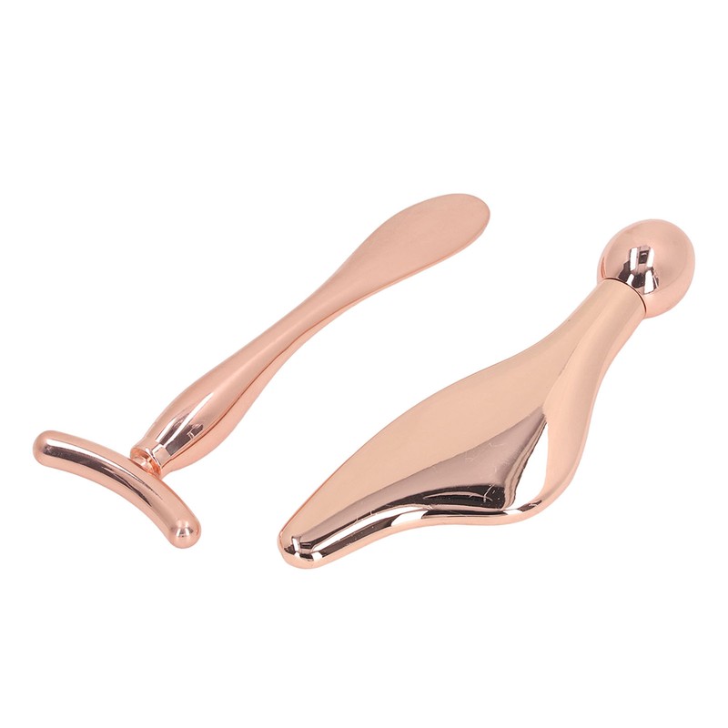 2pcs Face Roller Massage Sticks Cooling Metal Facial Massage Tools