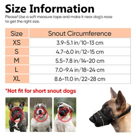 HEELE Breathable Mesh and Durable Nylon Dog Muzzle with Adjustable Loop and Soft Pad - Black, L