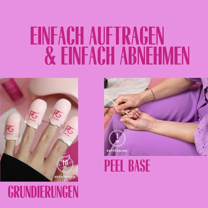 Pink Gellac Peel Off Nail Polish - Peel Off Base