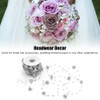 10M Imitation Pearl Beads Chains Ribbon Rose Flower Thread Beaded