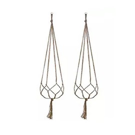 Leadigol 90cm Plant Hangers Set of 2 Pack, Macrame Plant Hangers Indoor Hanging Planter Basket Rope Lifting Home Garden Basket Decorative Flower Pot Holder for Boho Home Decor