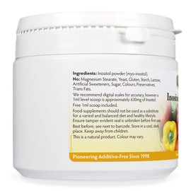 Health Leads ...Working With Nature Inositol (Myo-Inositol) Powder 300g, Also Called Vitamin B8, High Absorption, Vegan, Magnesium Stearate Free & No Nasty Additives, Non-GMO, Includes Free Scoop, Produced in Wales
