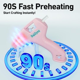 Cordless Hot Glue Gun Kit - 90s Fast Heating with 2600mAh Type-C Rechargeable Battery, Includes 30 Premium Glue Sticks (7x150mm) for DIY Crafts, Home Repairs, Gift Making & Creative Projects