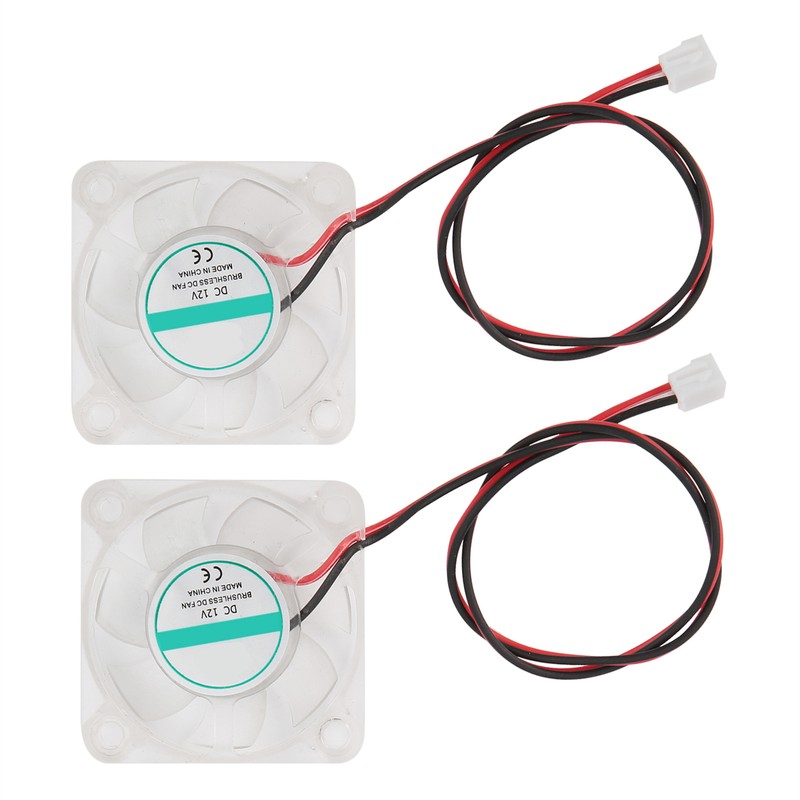 2Pcs 3D Printer Cooling Fan LED Light Hydraulic Bearing Mini