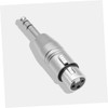 KONTONTY 4pcs Metal Headphones Adapter Silver Male to Female Headphone