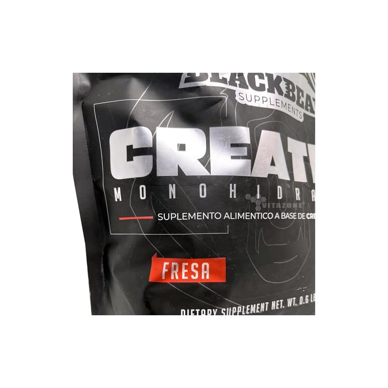 Creatina Monohidratada 750gr Fresa 150 serv Blackbear