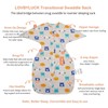 LOVABYLUCK 2 Pack Set Baby Transition Swaddle Sack, 100% Cotton