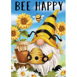 Toland Home Garden 1112690 Buzzing Bliss Spring Flag, Double Sided for Outdoor Gnome House Yard Decoration