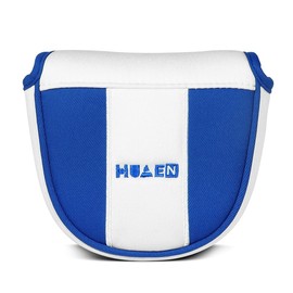 HUAEN Blade or Mallet Putter Cover - Mallet Putter Headcover - Fleeced Lined Putter Head Covers - Protective Golf Club Covers to Match Putter Headcover (Mallet Blue)