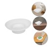 MAGICLULU Frosted Glass Soap Dish Round Bathroom Replacement Soap Holder
