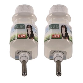 Lixit Top Fill NO-Drip Water Bottles for Dogs. (44 FL Oz (Pack of 2), White)