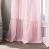 Flounced Ruffle Rod Pocket Curtain Panel, 95 inch, Pink, 1