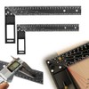 Right Angle Ruler, Carpenter Multi-Angle Measuring Ruler, Aluminum Alloy, 45/90