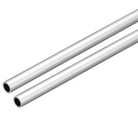 TOP-VIGOR 2Pcs 6063 Aluminum Round Tube, 4mm OD 3mm ID 300mm Length Seamless Aluminum Straight Tubing Metal Pipe for Industry DIY Projects