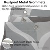 AcbbMNS Shower Curtain with Grommets and 12 Hooks, 220 x