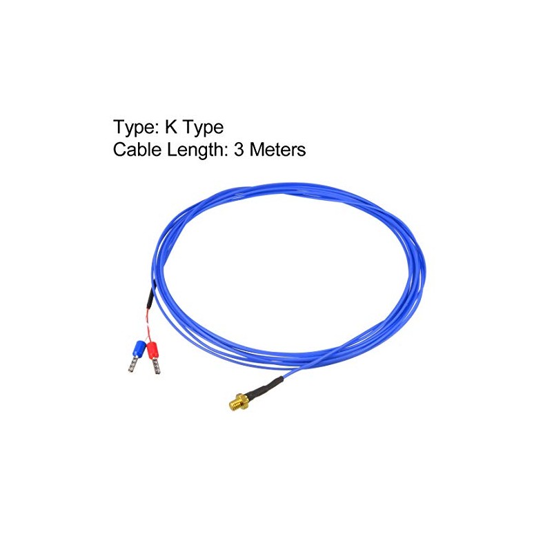 uxcell Thermocouple K Type, 0-600C M4 Screw Temperature Sensor Probe
