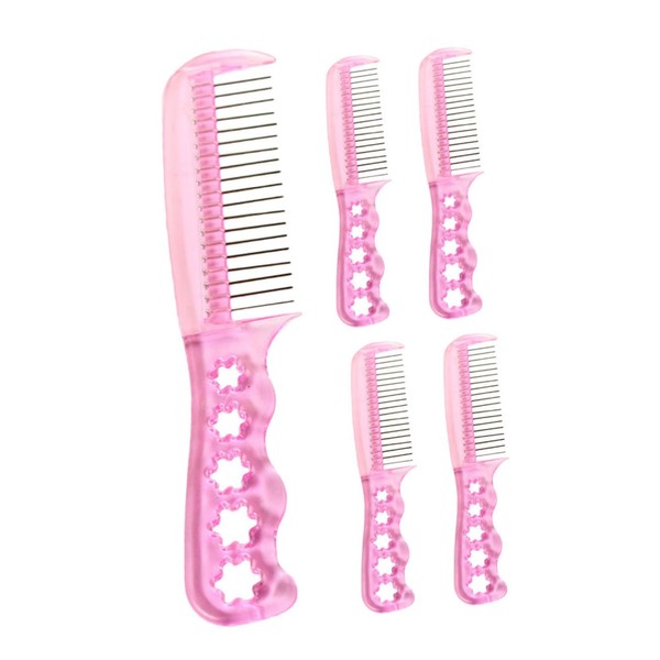 IWOWHERO Versatile Hair Combs Set 5pcs Static Steel Combs for
