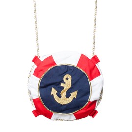 NET TOYS Sailor Bag with Anchor Shoulder Bag Navy Girl Sailor Women's Bag Navy Women's Handbag