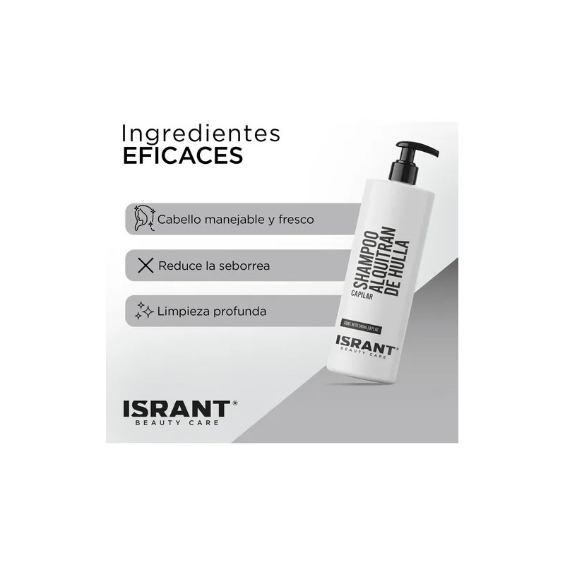 Shampoo Alquitran 240ml Isrant Control Psoriasis Caspa