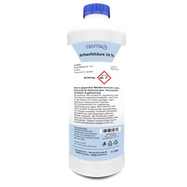 Centra24 Sulphuric Acid 14% 1 Litre Can Also Be Used As PH Minus Inorganic pH Reducer PH Corrector Laboratory Experiment
