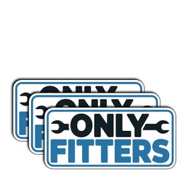 (3Pcs) Only Fitters Sticker – Funny Pipefitter Vinyl Decal for Tradesmen and Welders – Waterproof Blue Collar Humor for Toolboxes, Hard Hats, Water Bottles – Gag Gifts for Fitters, Workers 3"x1.3"