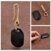 PH PandaHall Fish Hook Keychain, Brass Key Ring Golden Solid
