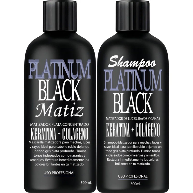 Kit Platinado Shampoo Platinum Black Y Platinum Black Matiz