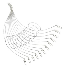 GRIRIW 24Pcs Fishing Wire Leaders Lightweight Bite Fishing Lines with Quick Connect Swivel for Freshwater Saltwater Fishing Tackle