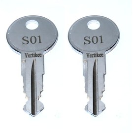 Boxlink Truck Lock Cleat Keys Cut from S01 to S20 ILCO Keys for Ford F150 F250 F350 Tie Downs. Dark Engraved to The Number You Choose. U.S. Seller - Made in U.S.A. (S02)